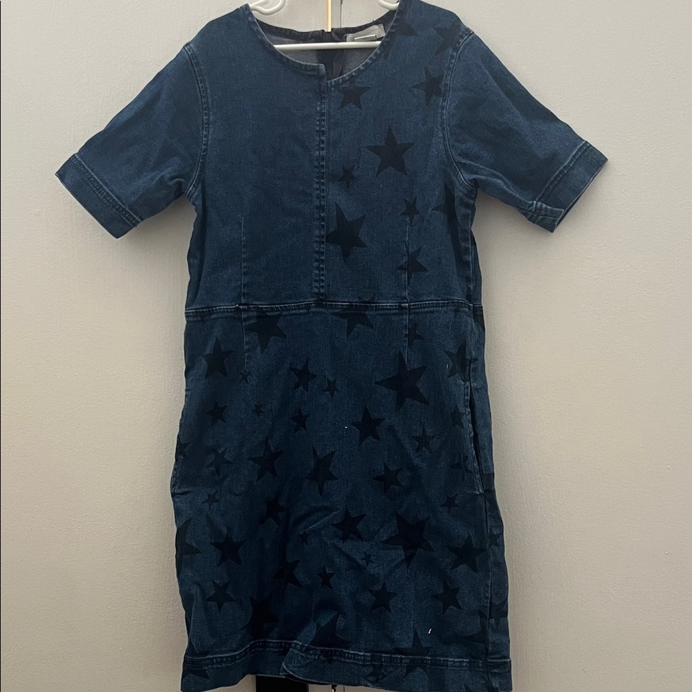 Stella McCartney Starry Denim Kids Dress Sz 14